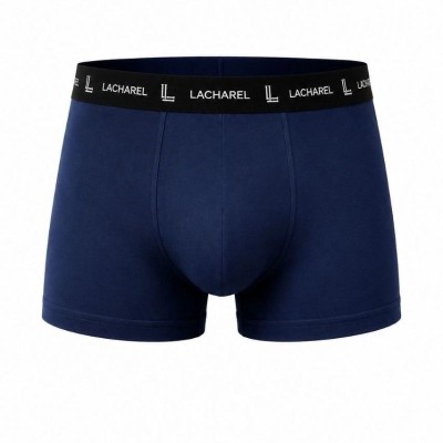 Erkek Likralı Pamuklu Nefes Alan Penye Boxer 3'lü Paket - Lacivert