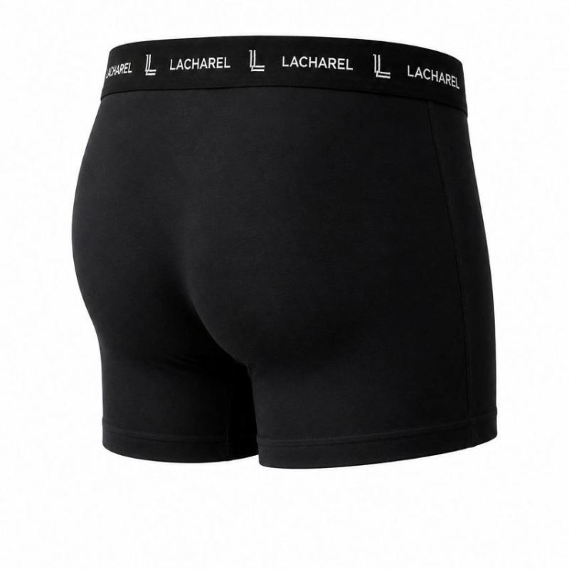 Erkek Likralı Pamuklu Nefes Alan Penye Boxer 3'lü Paket - Siyah