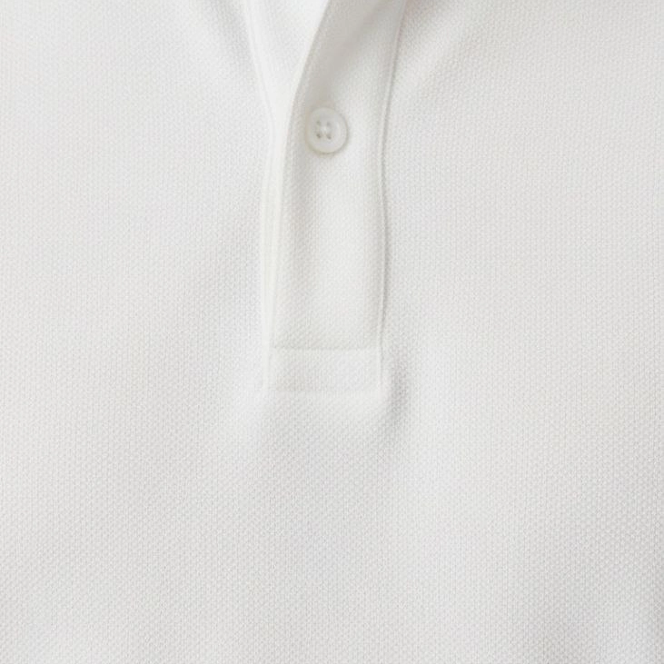 Erkek Polo Yaka Düğmeli Pike Kumaş Tişört Regular Fit Kısa Kol T-Shirt - Beyaz