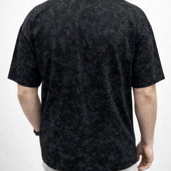 Erkek Premium Tişört OSY Yumuşak Dokulu Yıkamalı Oversize T-Shirt - Siyah