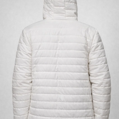 ERKEK Şişme Kapüşonlu Fermuarlı Mont Su İtici Kapitone Cepli Ceket - Krem