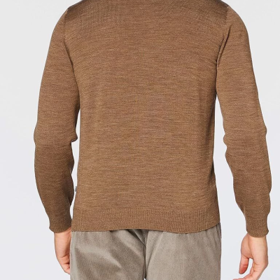 Erkek Tam Boğazlı Balıkçı Yaka Kazak Uzun Kol Düz Dokuma Triko - Vizyon