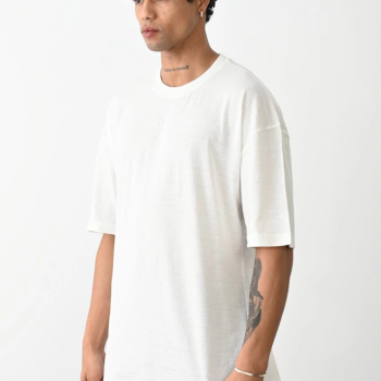 Erkek Tişört Düz Basic Penye Yazlık Bisiklet Yaka Kısa Kol T-Shirt - Beyaz