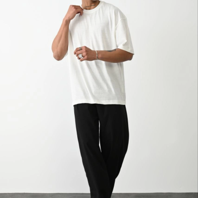 Erkek Tişört Düz Basic Penye Yazlık Bisiklet Yaka Kısa Kol T-Shirt - Beyaz