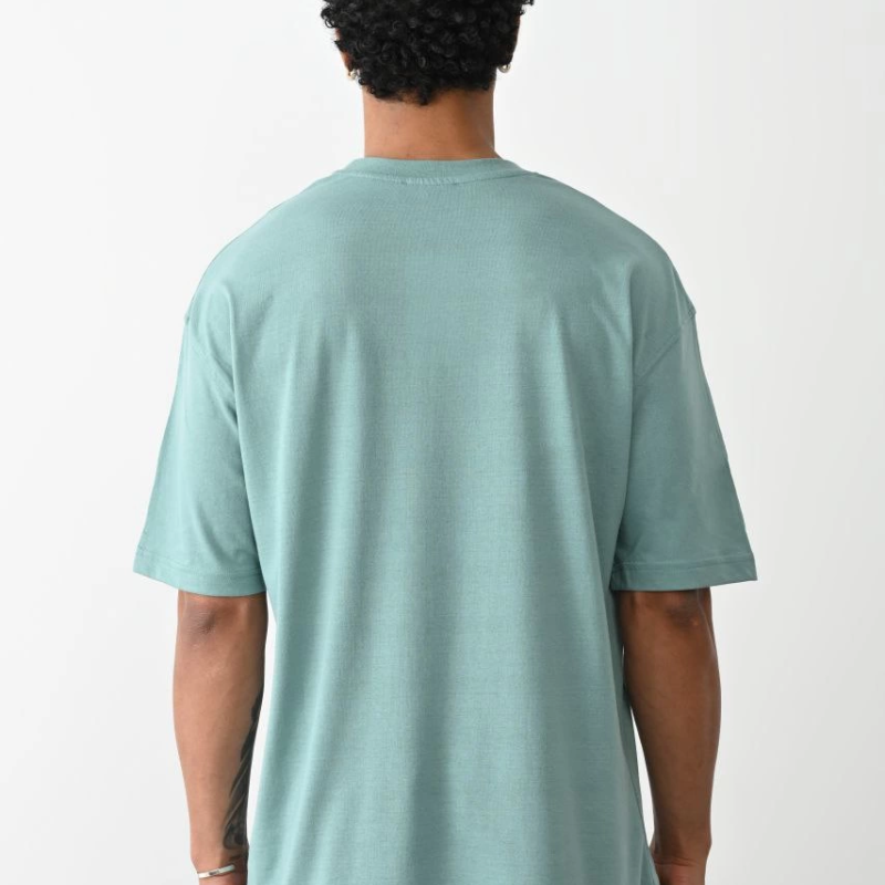 Erkek Tişört Düz Basic Penye Yazlık Bisiklet Yaka Kısa Kol T-Shirt - Mint Yeşili