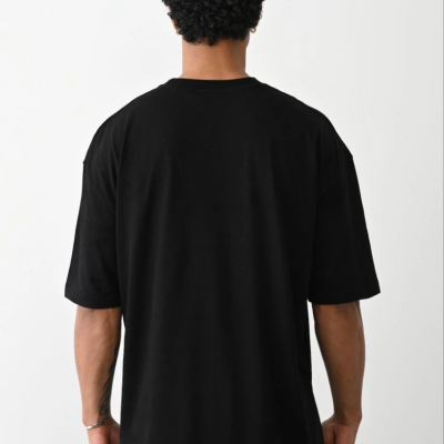 Erkek Tişört Düz Basic Penye Yazlık Bisiklet Yaka Kısa Kol T-Shirt - Siyah