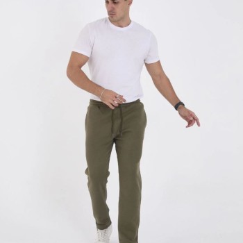 Erkek Üç İplik Basic Eşofman Pantolon - Haki