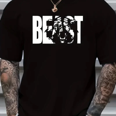 Eşsiz Baskı Tasarımlı Şık Büyük Beden   Tişörtü Beyaz -