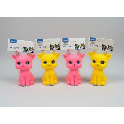 Evcil Hayvan Sesli Geyik Şeklinde Plastik Oyuncak 