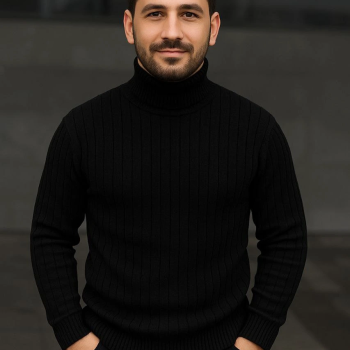 Fitilli Triko Kazak 3'lÜ Set Gri Haki Siyah