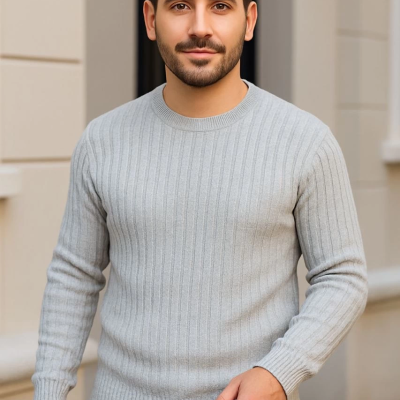 Fitilli Triko Kazak 3’lü Set – Gri, Haki, Siyah | Kalın Dokuma Pamuklu Regular Fit Bisiklet Yaka Uzun Kollu Kışlık ve Baharlık Rahat Triko Kombini