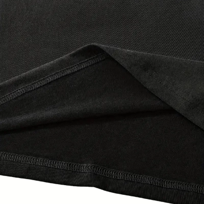 fiyonk Ön Arka baskılı siyah oversize   Kısa Kol t-shirt- Siyah -