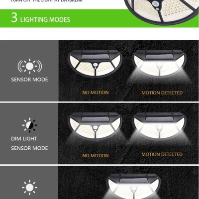 Fonksiyonel Sensörlü 102 Ledli Solar Bahçe Lambası