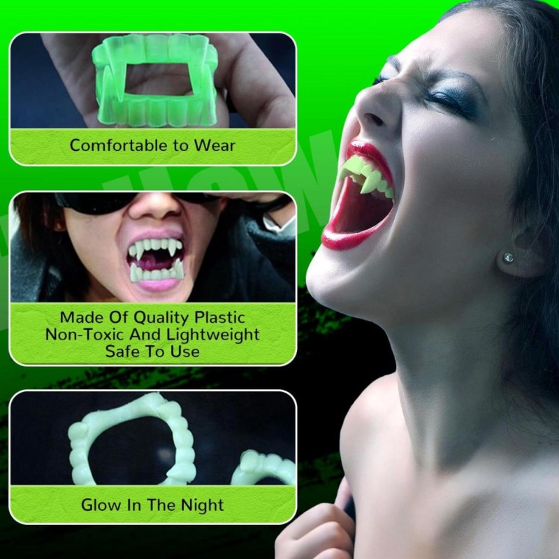 Fosforlu Çift Damak Takma Vampir Dişi