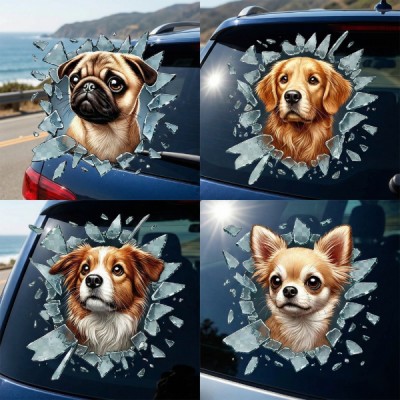 Fulcar Köpek Tasarımlı Araç Stickerı