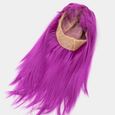 Fuşya Renk Düz Kesim Peruk