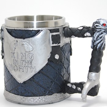 Game Of Thrones King In The North 3D Kabartmalı Çelik Kupa Bardak