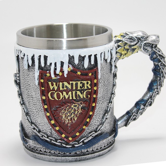 Game Of Thrones Tasarımlı 3D Çelik Kupa Bardak