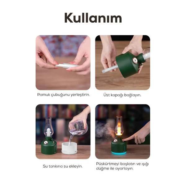 Gaz Lambası Tasarımlı Hava Nemlendirici 