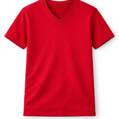 Genç Erkek Çocuk V Yaka Tişört Model - Bordo