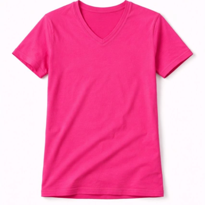 Genç Erkek Çocuk V Yaka Tişört Model - Pembe