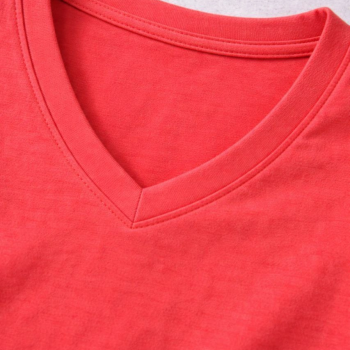 Genç Kız Çocuk V Yaka Tişört Model - Nar Çiçeği