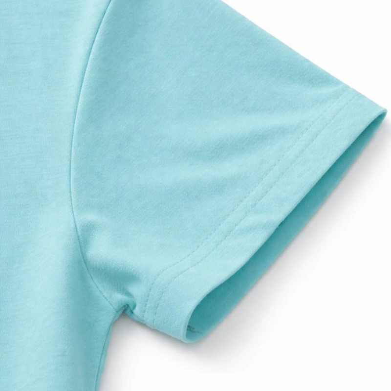 Genç Kız Çocuk V Yaka Tişört Model - Turkuvaz