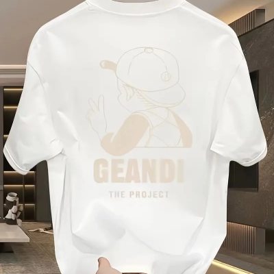 Geniş Kesim Pamuklu Tişört - 