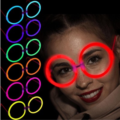 Glow Stick Yuvarlak Gözlük 12 Adet