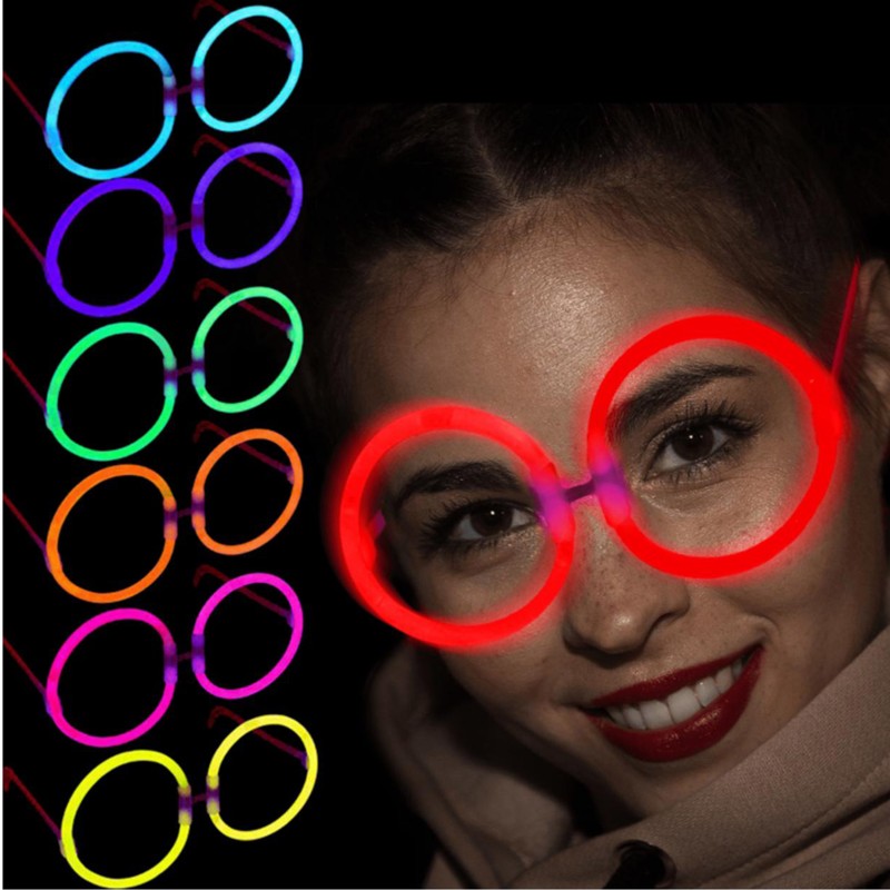 Glow Stick Yuvarlak Gözlük 12 Adet