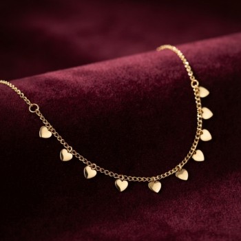 Gold Pirinç Kalp Model Kadın Kolye