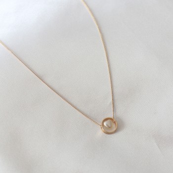 Gold Renk Minimal Kalp Figür Kadın Kolye