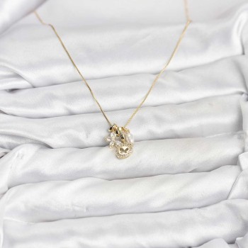 Gold Renk Pirinç Minimal Kelebek Charmlı Kadın Kolye