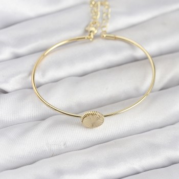 Gold Renk Pirinç Model Kadın Bileklik