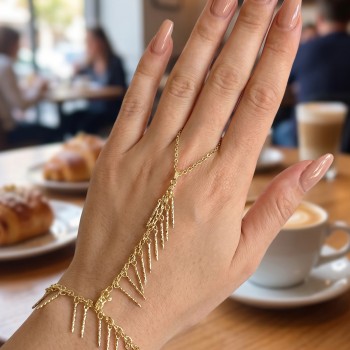 Gold Renk Pirinç Sarkıt Model Şahmeran