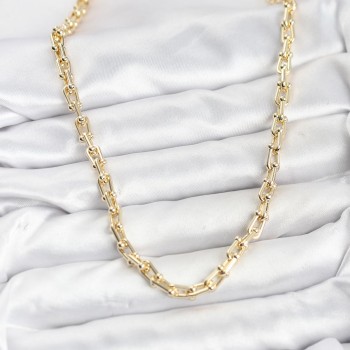 Gold Renk Pirinç Tifani Model Kadın Kolye