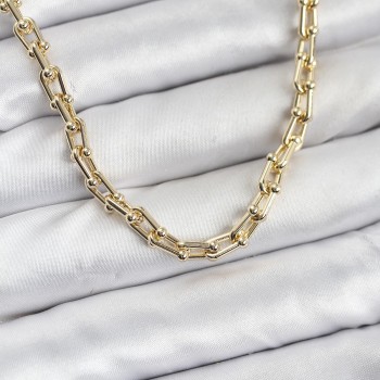 Gold Renk Pirinç Tifani Model Kadın Kolye