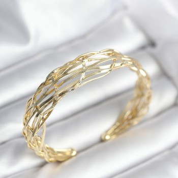 Gold Renk Pirinç Vintage Kadın Bileklik