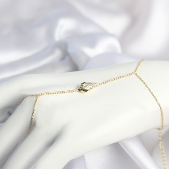 Gold Renk Yılan Model Pirinç Kadın Şahmeran