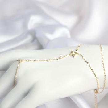 Gold Renk Yıldız Model Pirinç Kadın Şahmeran