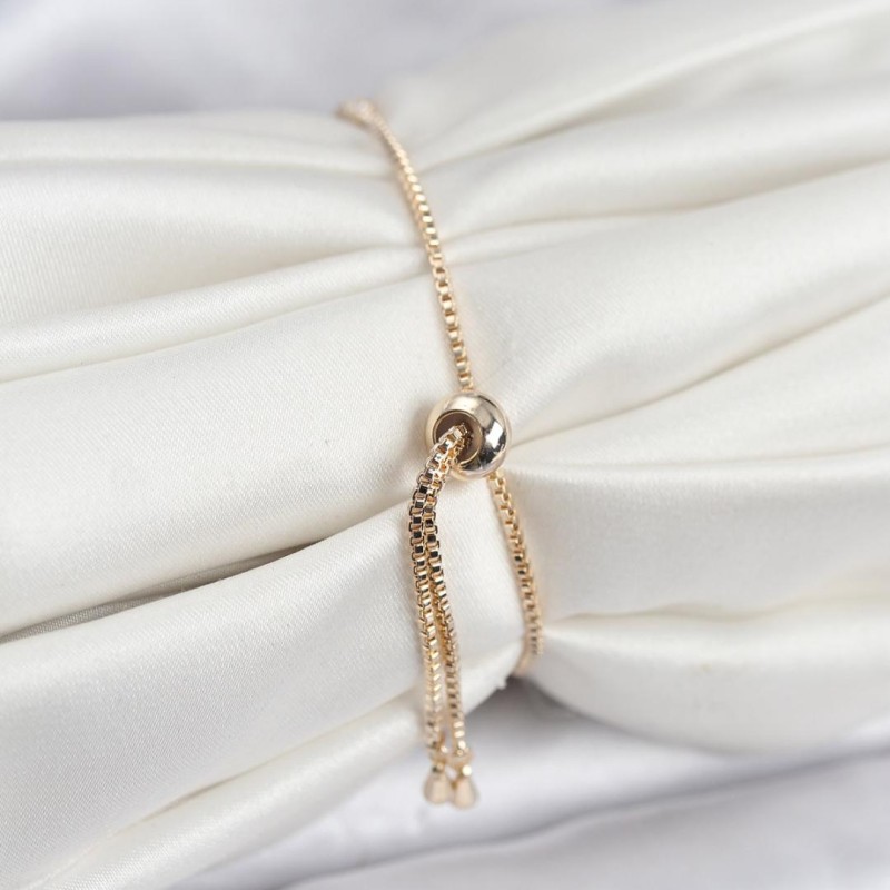 Gold Renk Zirkon Taşlı Yıldız Model Asansörlü Kadın Bileklik