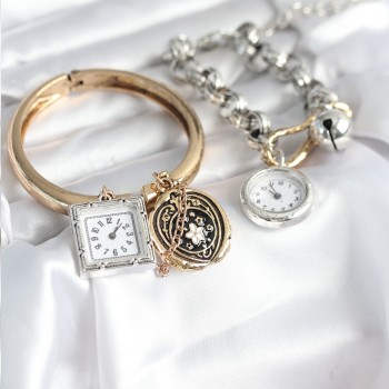 Gold ve Gümüş Renk Bileklik Kombini