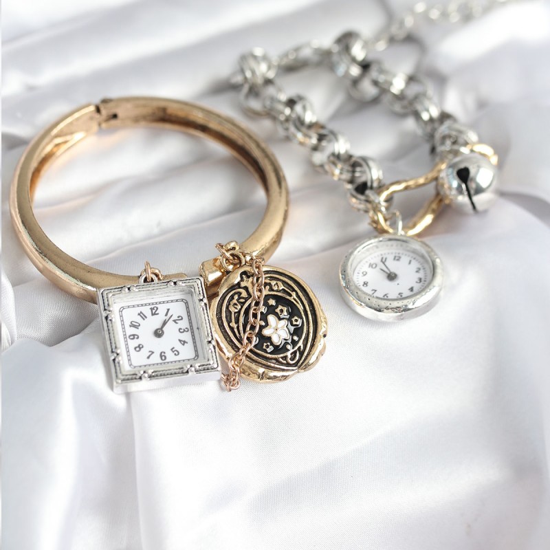 Gold ve Gümüş Renk Bileklik Kombini