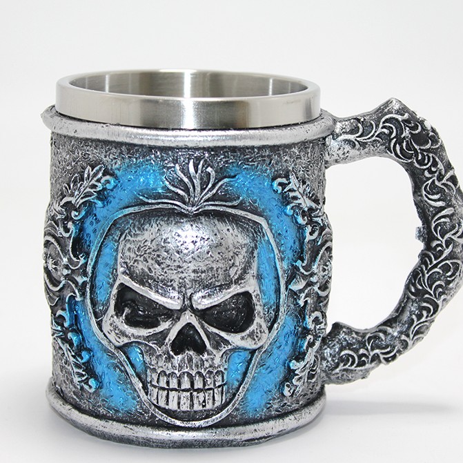 Grim Reaper Azrail Kabartmalı 3D Tasarım Çelik Kupa Bardak