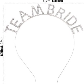 Gümüş Kaplama Kristal Taşlı Team Bride Taç