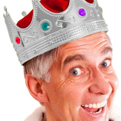 Gümüş Kral Tacı Yetişkin-Çocuk Uyumlu