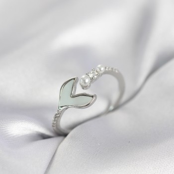 Gümüş Renk Balık Kuyruğu Model Kadın Yüzük