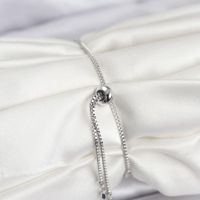 Gümüş Renk Nazar Model Zirkon Taşlı Asansörlü Su Yolu Bileklik