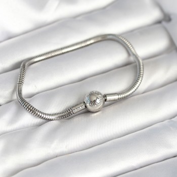 Gümüş Renk Pirinç Charm Bileklik