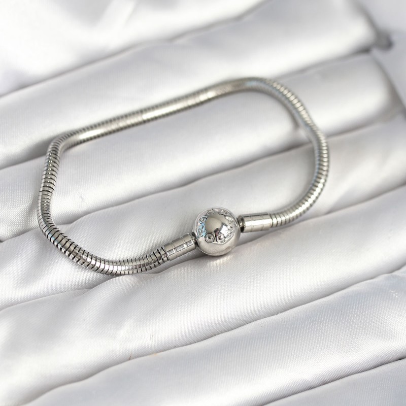 Gümüş Renk Pirinç Charm Bileklik